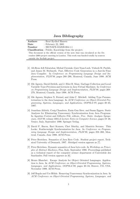 Java Bibliography Siveroni