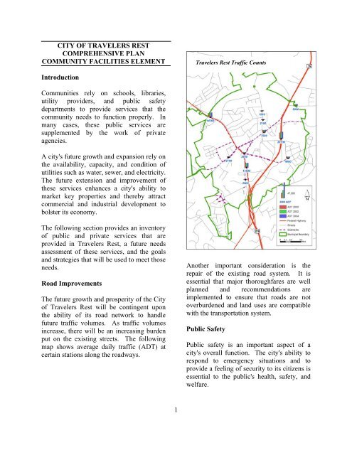 1 CITY OF TRAVELERS REST COMPREHENSIVE PLAN ...