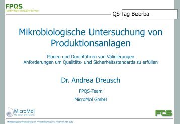 Mikrobiologische Untersuchung von Produktionsanlagen - awenko.de