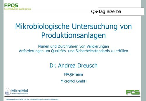 Mikrobiologische Untersuchung von Produktionsanlagen - awenko.de