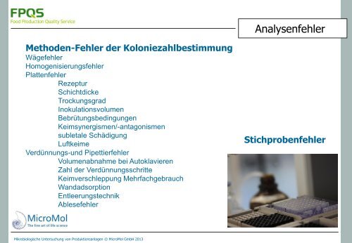 Mikrobiologische Untersuchung von Produktionsanlagen - awenko.de