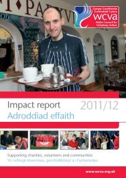 Impact report Adroddiad effaith - WCVA