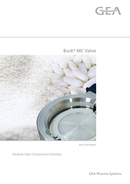 Buck® MC Valve - GEA Pharma Systems