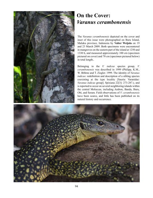 Biawak, 3(4) - International Varanid Interest Group