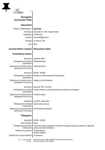 Europass CV