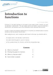 Introduction to functions - Mathcentre
