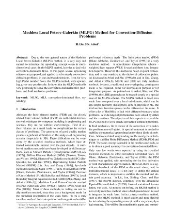 Meshless Local Petrov-Galerkin (MLPG) Method for Convection ...