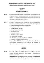 regimento interno do conselho de regionais - core - APCD