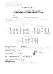 matrix version of stiffness method - PoznaÅ„