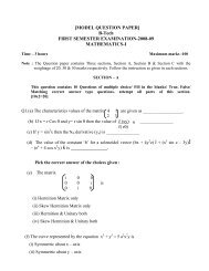 [MODEL QUESTION PAPER] B-Tech FIRST SEMESTER ...