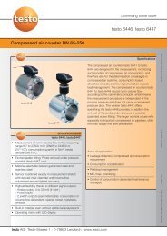 Compressed air counter DN 65-250 testo 6446, testo 6447 - Test, sro