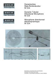 Bedienungsanleitung und technische Daten Uher Mikrofon M 534