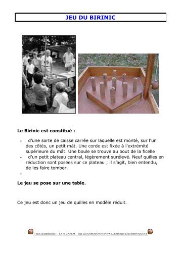 15. Le jeu du birinic