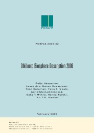 Olkiluoto Biosphere Description 2006 (pdf) (4.1 MB) - Posiva