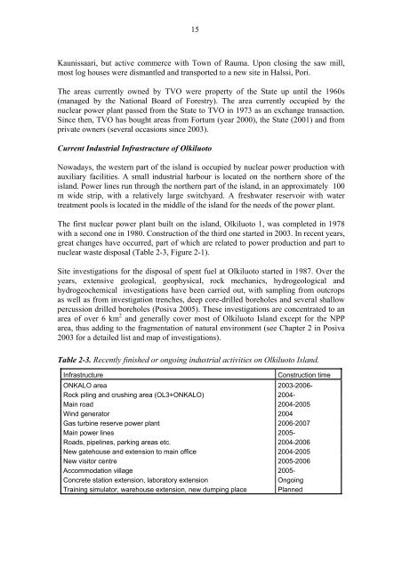 Olkiluoto Biosphere Description 2006 (pdf) (4.1 MB) - Posiva