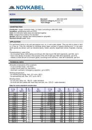 Standard: DIN VDE 0276 Nominal voltage Uo/U:0,6/1 kV ... - Novkabel