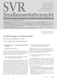 Straßenverkehrsrecht - SVR