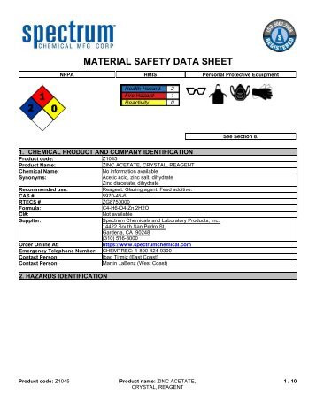 MSDS - Spectrum Chemical