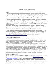 Website Policy & Procedures - Fort Valley State University