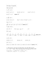 M115 Quiz, 27 April 2001. Show your work! 1. '/ €B ... - Bradley Bradley