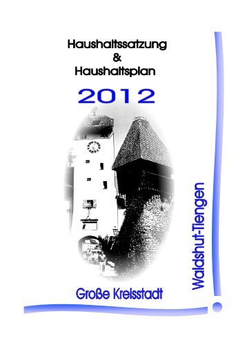 Haushaltsplan 2012 - Stadt Waldshut-Tiengen