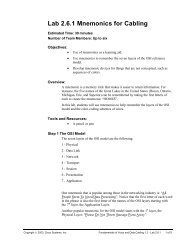 Lab 2.6.1 Mnemonics for Cabling