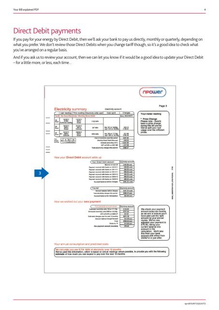 Your bills explained - Npower