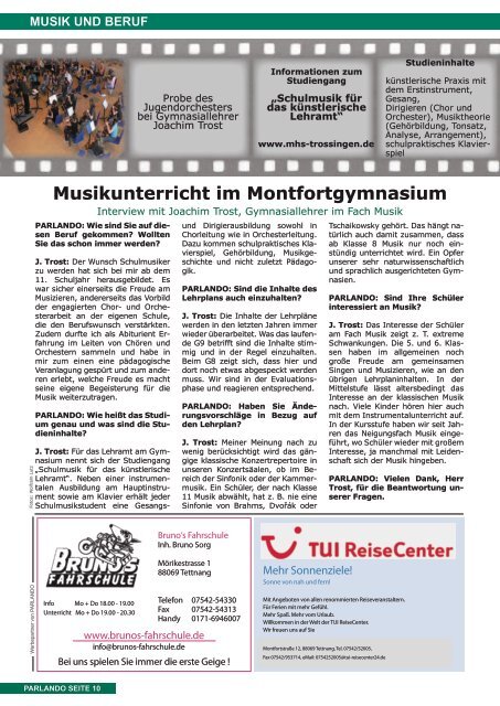 musik und beruf - Musikschule Tettnang