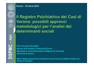 Il Registro Psichiatrico dei Casi di Verona - Associazione Italiana ...