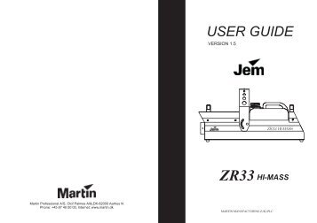 ZR33 Smoker User Manual - Production Services Ireland