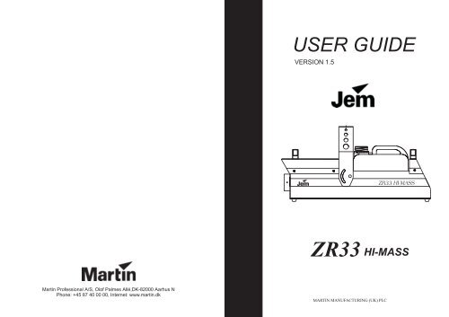 ZR33 Smoker User Manual - Production Services Ireland