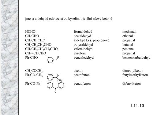 Organická chemie pro biochemiky I část 11