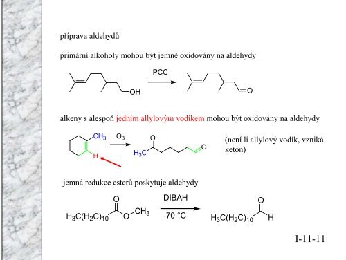 Organická chemie pro biochemiky I část 11