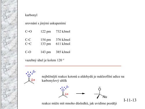 Organická chemie pro biochemiky I část 11