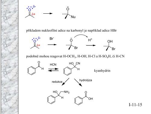 Organická chemie pro biochemiky I část 11