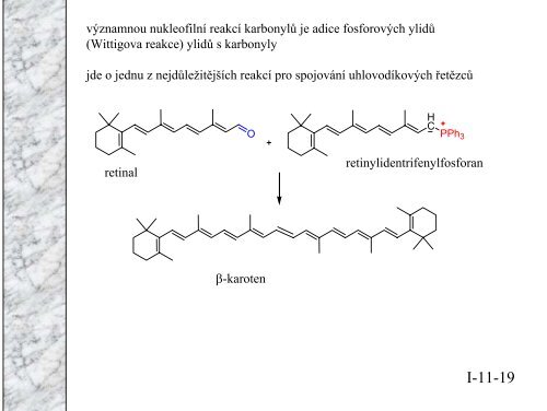 Organická chemie pro biochemiky I část 11