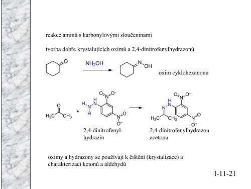 Organická chemie pro biochemiky I část 11