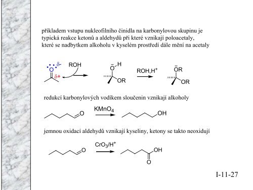 Organická chemie pro biochemiky I část 11