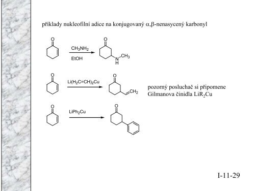 Organická chemie pro biochemiky I část 11