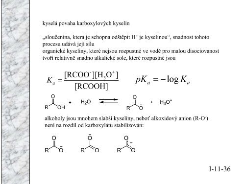 Organická chemie pro biochemiky I část 11