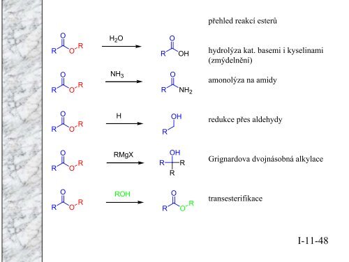 Organická chemie pro biochemiky I část 11