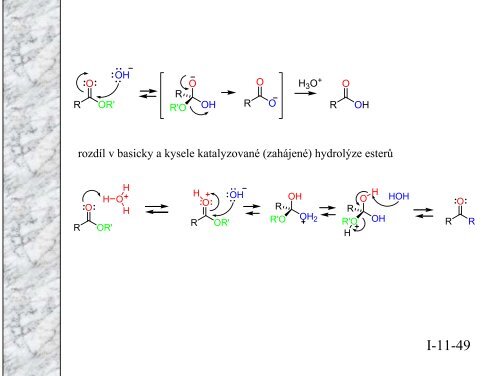 Organická chemie pro biochemiky I část 11