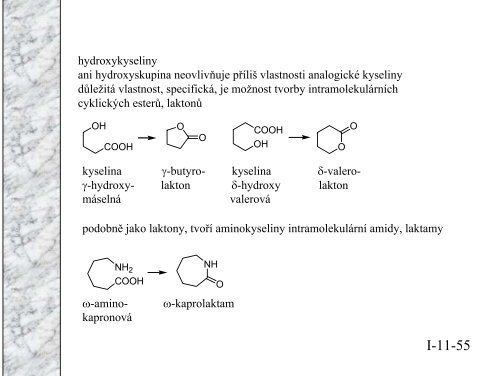 Organická chemie pro biochemiky I část 11