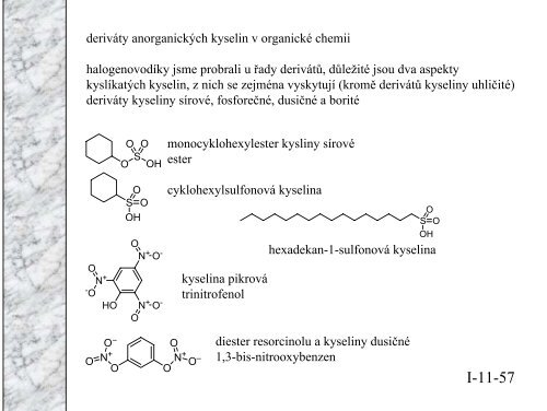 Organická chemie pro biochemiky I část 11