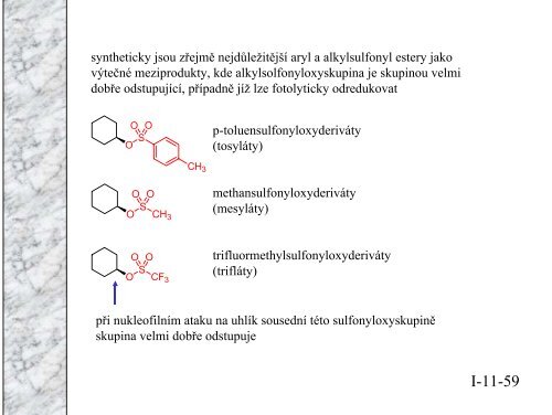 Organická chemie pro biochemiky I část 11