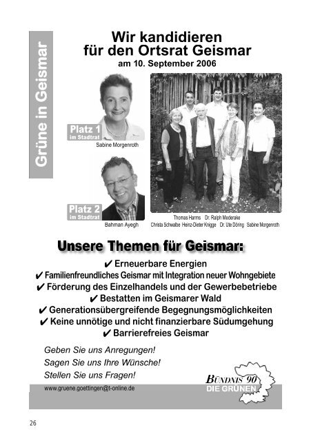 Nachrichtenblatt September 2006 - Werbegemeinschaft Geismar ...