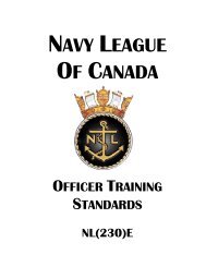 NL(230E) Officer Training Standards - The Navy League of Canada