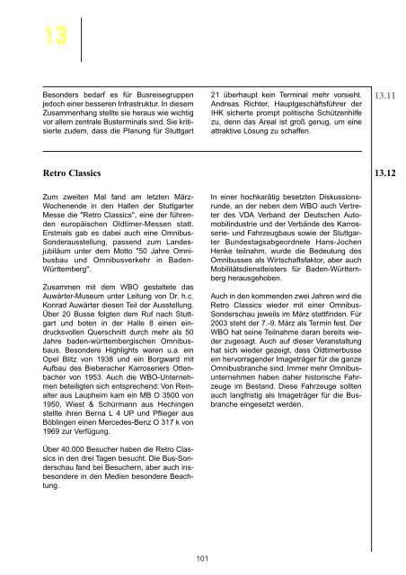 Inhaltsverzeichnis WBO-Geschäftsbericht 2002