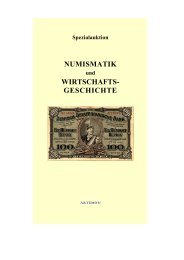 NUMISMATIK WIRTSCHAFTS- GESCHICHTE - ARTEMON