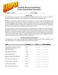 Sample Course Agreement Form - Health Science Technology ...